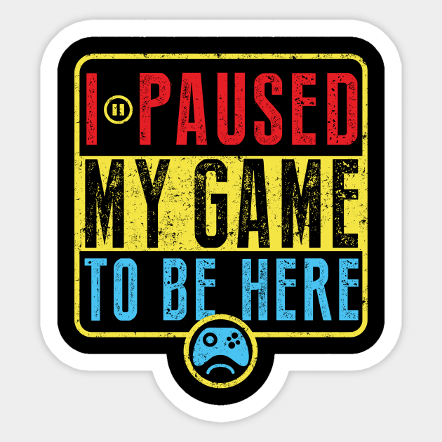 Paused My Game Sticker by hamiltonarts